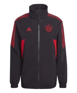 Le moins cher 👍 Football Homme Adidas Veste Imperméable Bayern Munich Condivo 2022/23 NOIR ⭐