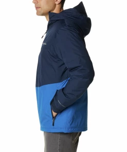 Meilleur prix 😍 Randonnee Pedestre Homme Columbia Veste Imperméable Columbia Point Park Insulated BLEU 🔔