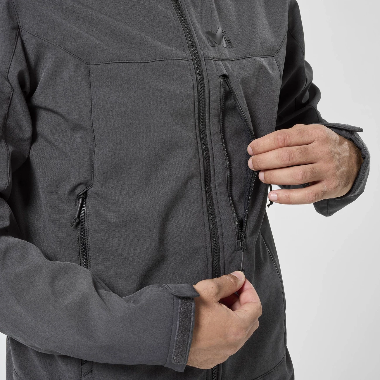 De gros 🎁 Randonnée Homme Millet Track Hoddie GRIS 🤩 5 De gros 🎁 Randonnée Homme Millet Track Hoddie GRIS 🤩 – Image 5