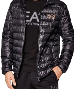 Meilleure affaire ❤️ Loisirs Homme Ea7 Doudoune Light À Capuche 8npb02 - Emporio Armani - Homme NOIR 🎁