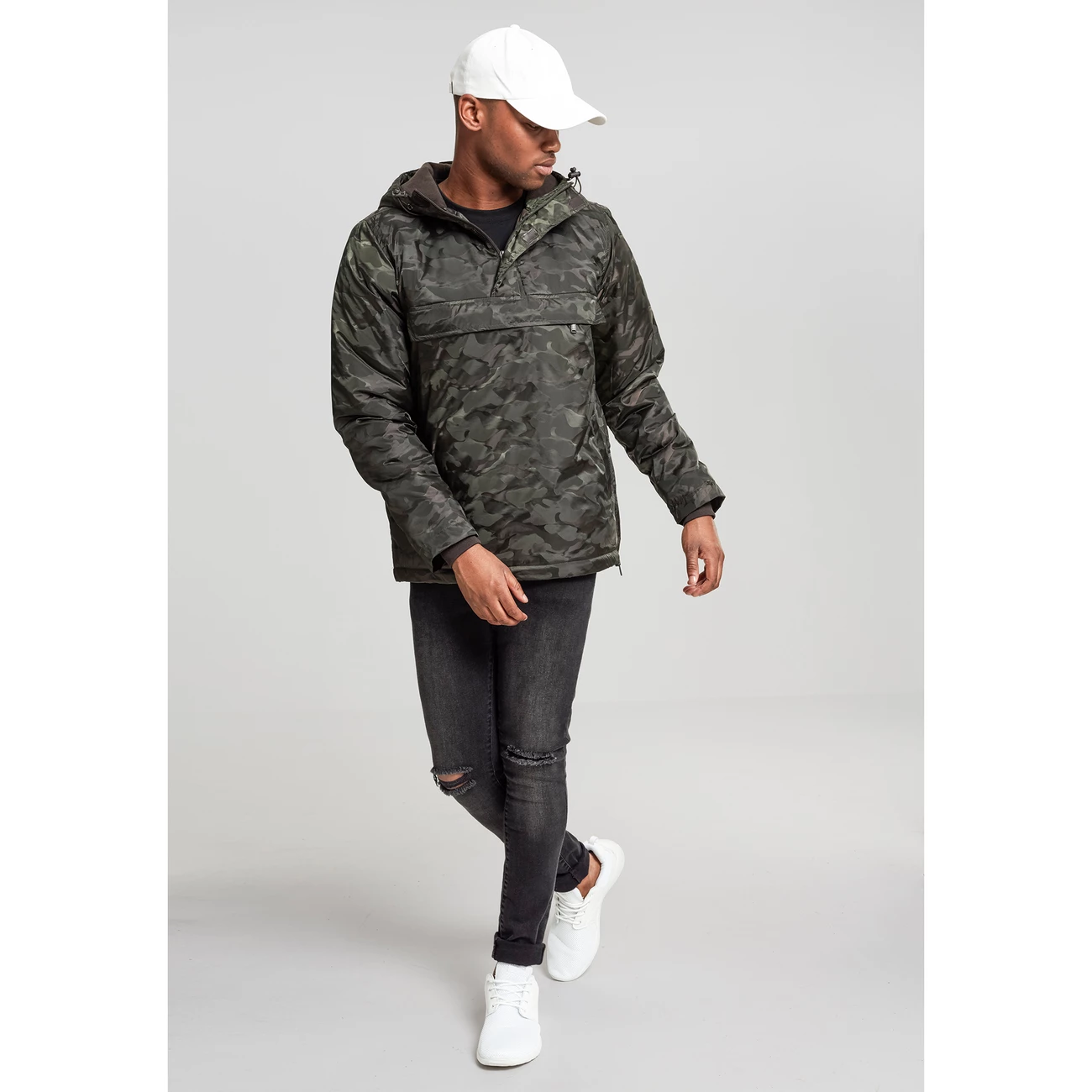 Nouveau ⌛ Mode- Lifestyle Homme Urban Classics Coupe Vent Urban Classic Padded Pull Over VERT 🎉 2 Nouveau ⌛ Mode- Lifestyle Homme Urban Classics Coupe Vent Urban Classic Padded Pull Over VERT 🎉 – Image 2