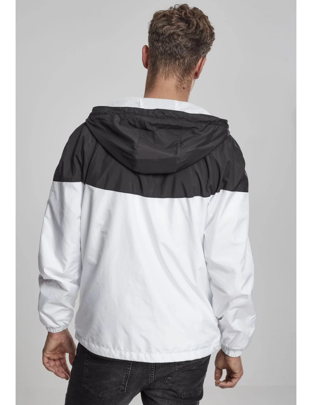 Coupon ⭐ Mode Homme Urban Classics Coupe-vent Zippé Bicolore NOIR 👍 4 Coupon ⭐ Mode Homme Urban Classics Coupe-vent Zippé Bicolore NOIR 👍 – Image 4