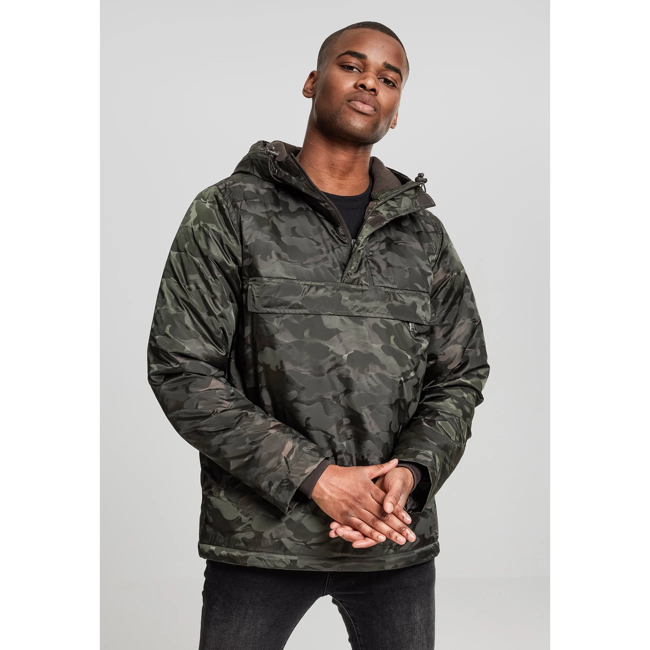 Nouveau ⌛ Mode- Lifestyle Homme Urban Classics Coupe Vent Urban Classic Padded Pull Over VERT 🎉 4 Nouveau ⌛ Mode- Lifestyle Homme Urban Classics Coupe Vent Urban Classic Padded Pull Over VERT 🎉 – Image 4