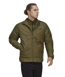 Meilleur prix 🧨 Randonnee Pedestre Homme Adidas Veste Imperméable Adidas Terrex VERT 🤩