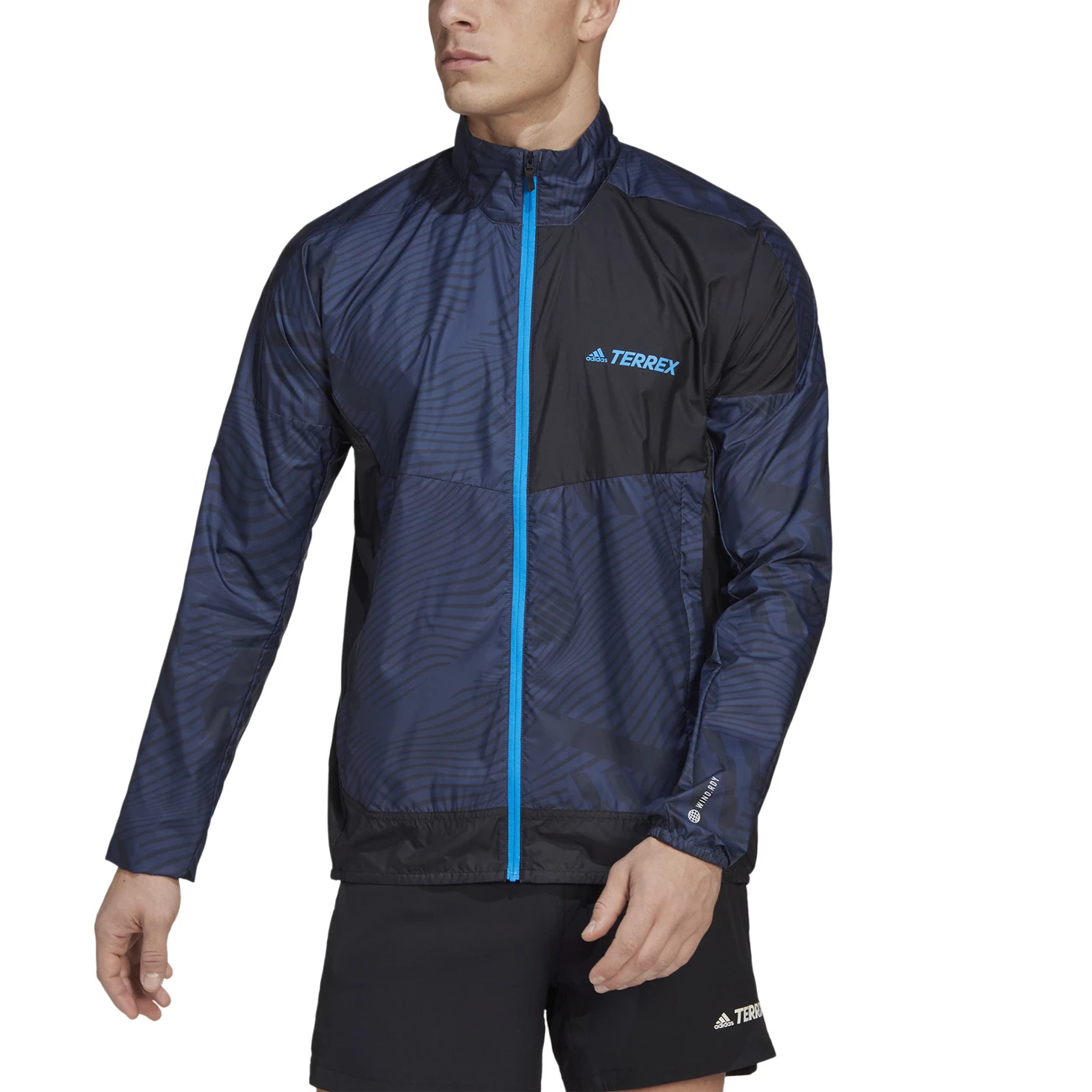 Budget 😀 Course A Pied Homme Adidas Veste Imperméable Adidas Terrex Trail BLEU ⌛ 1 Budget 😀 Course A Pied Homme Adidas Veste Imperméable Adidas Terrex Trail BLEU ⌛