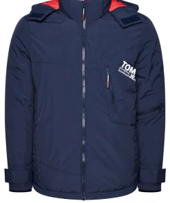 Coupon 😀 Loisirs Homme Tommy Hilfiger Doudoune À Capuche - Tommy 👖 Jeans - Homme BLEU 💯