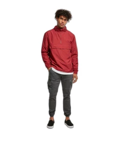 Tout neuf 👍 Mode- Lifestyle Homme Urban Classics Veste Imperméable Urban Classics Basic Gt ROUGE 🤩