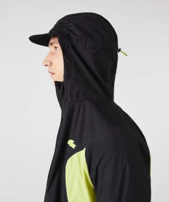 Nouveau 🌟 Mode Homme Lacoste Coupe-vent Homme Lacoste Sport Avec Fonction Compressible JAUNE ✨