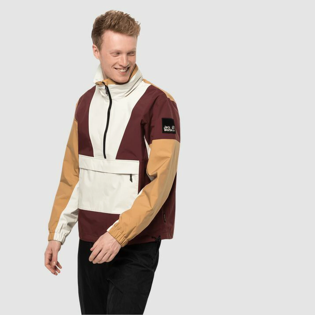 Nouveau 🔔 Randonnee Pedestre Homme Jack Wolfskin Veste Imperméable Jack Wolfskin 365 Fearless Overhead ROUGE 🛒 3 Nouveau 🔔 Randonnee Pedestre Homme Jack Wolfskin Veste Imperméable Jack Wolfskin 365 Fearless Overhead ROUGE 🛒 – Image 3