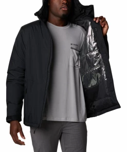 Meilleur prix 💯 Randonnee Pedestre Homme Columbia Veste Imperméable Columbia Point Park Insulated NOIR 💯