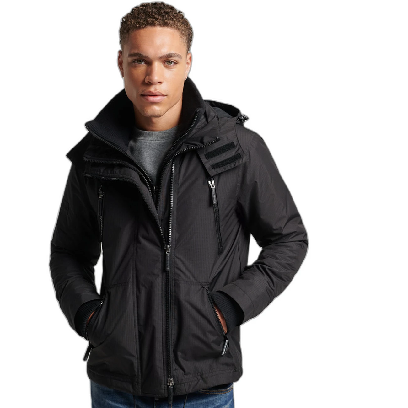 Promo 🔔 Mode- Lifestyle Homme Superdry Veste Imperméable Superdry Wind Yachter NOIR 🤩 2 Promo 🔔 Mode- Lifestyle Homme Superdry Veste Imperméable Superdry Wind Yachter NOIR 🤩 – Image 2