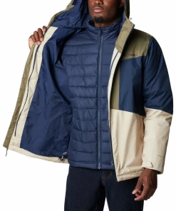 De gros 🔥 Randonnee Pedestre Homme Columbia Veste Imperméable Columbia Wallowa Park Interchange BEIGE 🥰