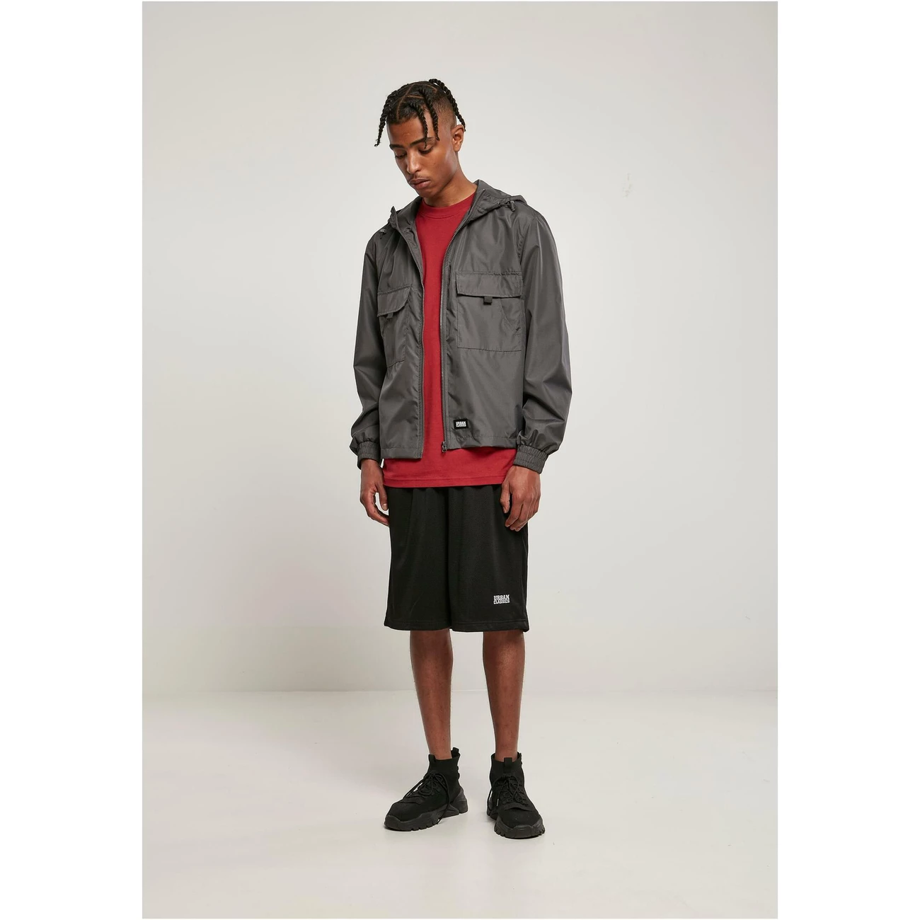 Grosses soldes 😀 Mode- Lifestyle Homme Urban Classics Veste Imperméable D'été Courte Urban Classics NOIR ✨ 3 Grosses soldes 😀 Mode- Lifestyle Homme Urban Classics Veste Imperméable D'été Courte Urban Classics NOIR ✨ – Image 3