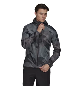 Meilleur prix 🔔 Course A Pied Homme Adidas Veste De Pluie Adidas Terrex Agravic Graphic GRIS 👏